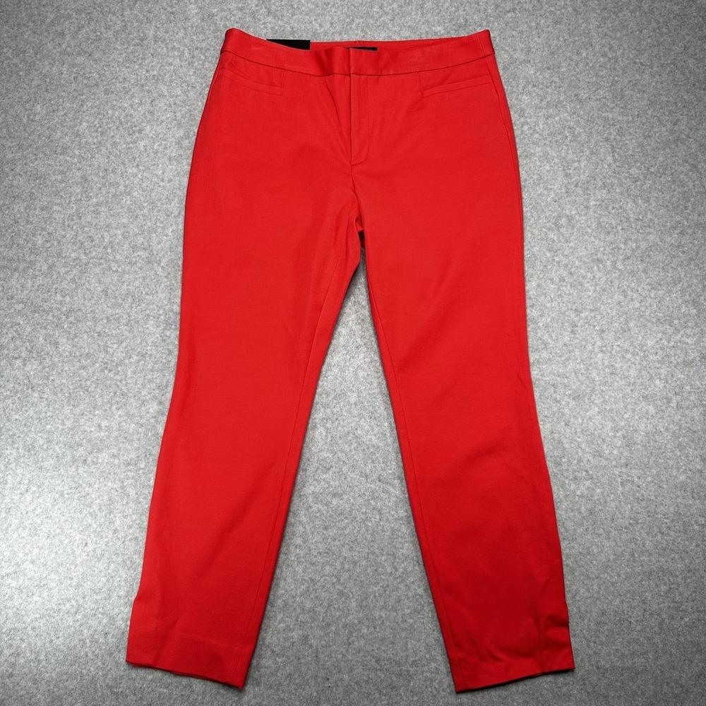 Banana Republic Modern Sloan Slim Ankle Pant Mid‎ Rise Red Women's Size 10 New